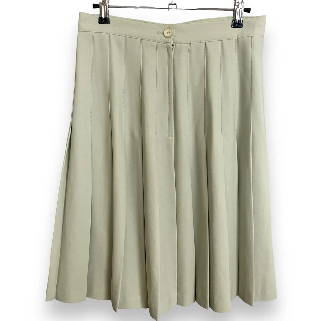 Vintage Pleated Skirt‎ Pale Green Coquette Zip - Image 2