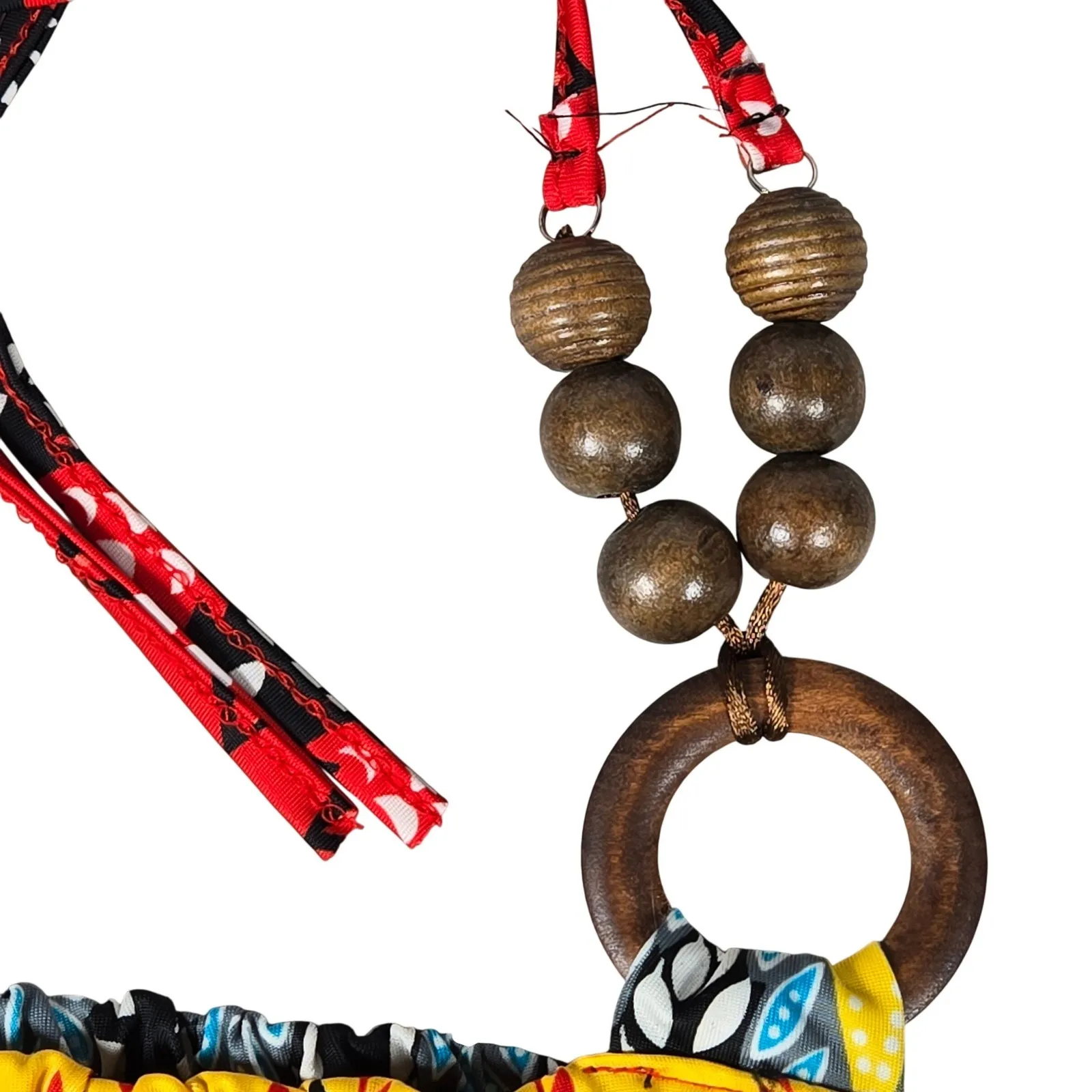 Jaymy Boho High Low Maxi Dress Women M Zig Zag Print Halter Neck Beach Vacation Yellow Size M - Image 5