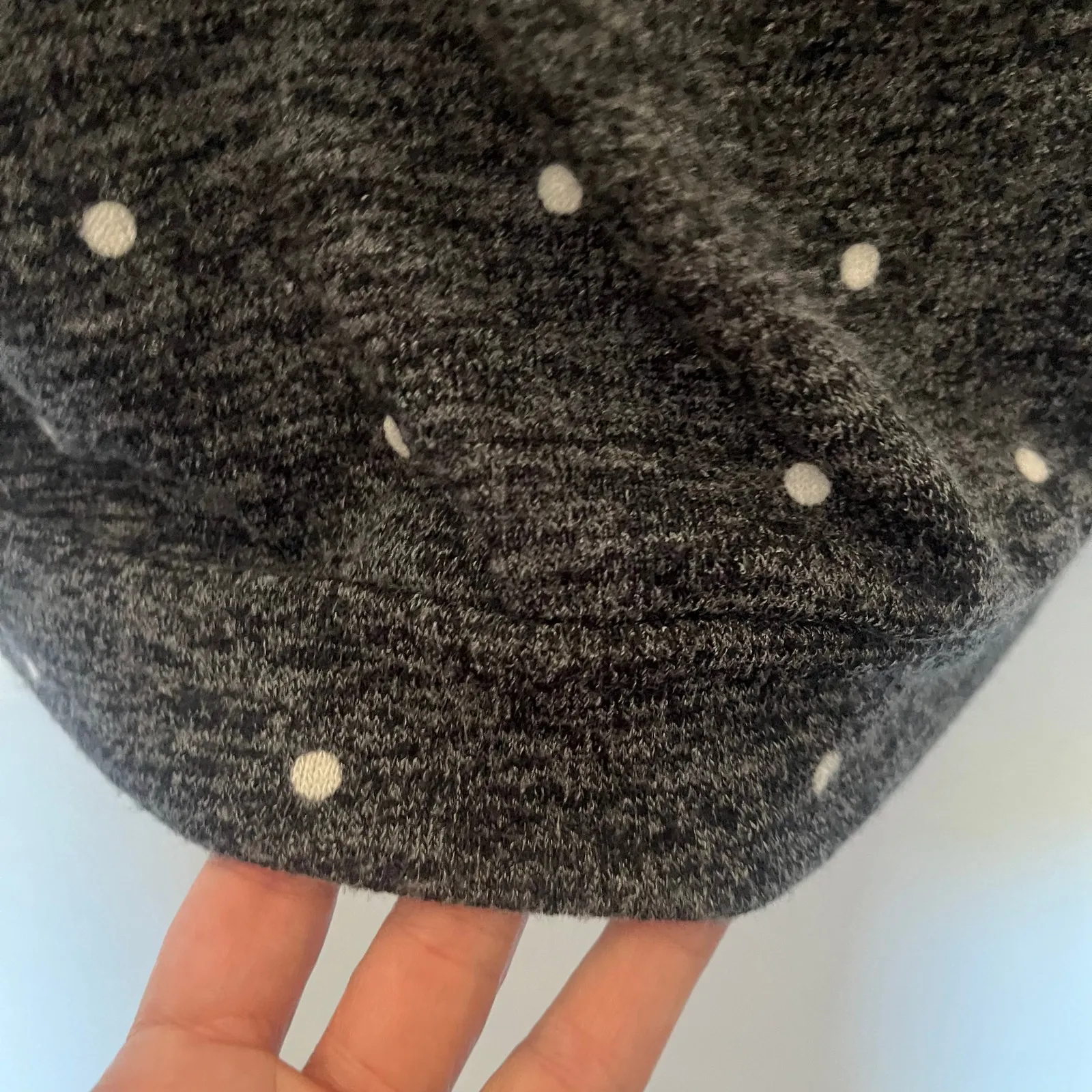 12PM By Mon Ami Womens Top Sz S Polka Dot Reindeer Sequin Holiday Glam Christmas Gray - Image 7