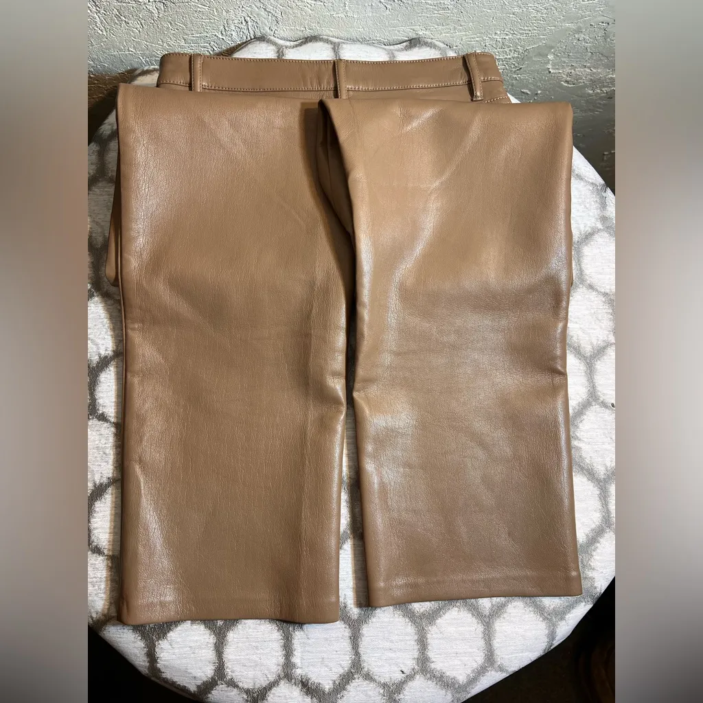 Wilfred Camel Faux Leather Pants Trouser size 4 - Image 10