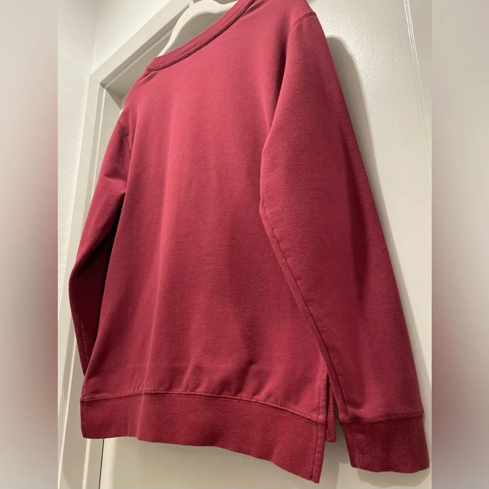 Embroidered Wine O' Clock Burgundy Red Crewneck Sweater - S - Image 12