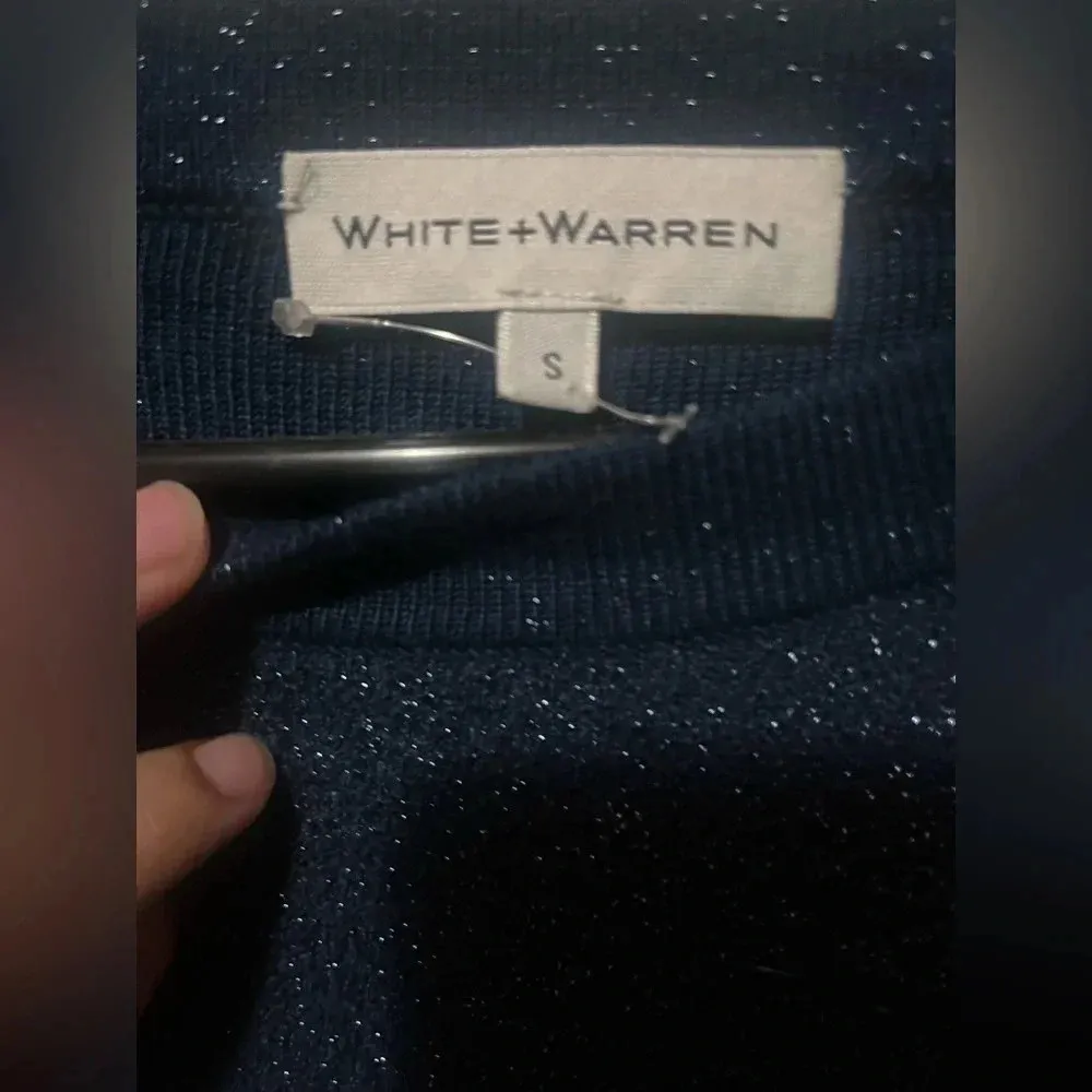 White+ warren sparkle sweater blue size small - Image 2