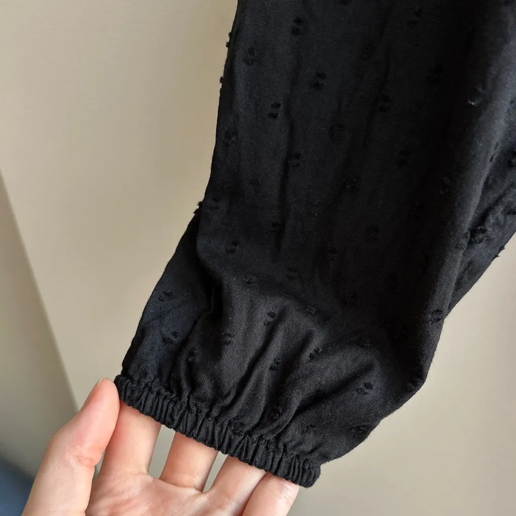 Old Navy Clip-Dot Mini Swing Dress, Long Sleeve Spring Little Black Dress, Small - Image 7