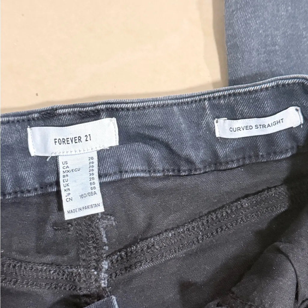 Forever 21 women's Charcoal Jeans - Image 2