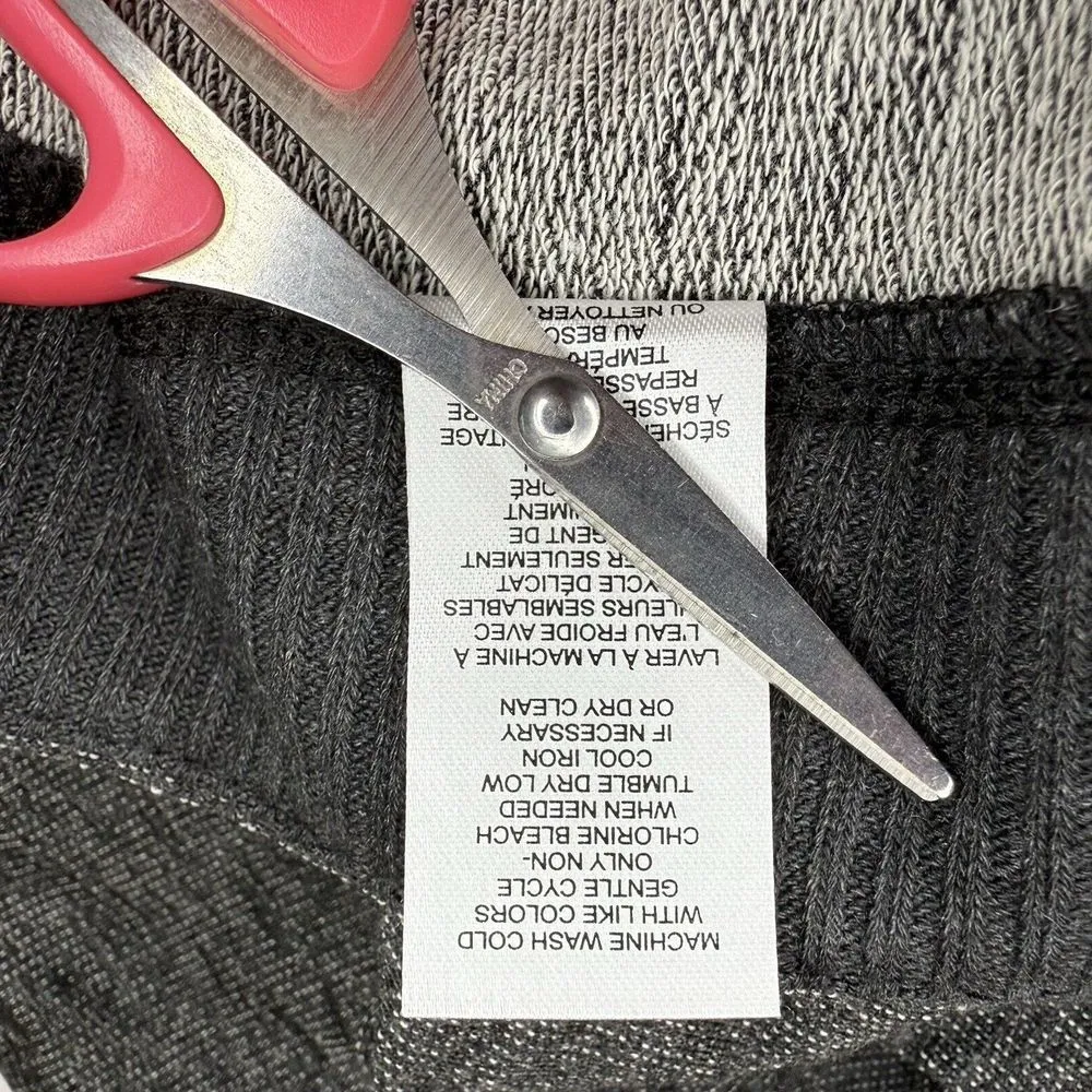 Elie Tahari Maxi Skirt Large Gray Knit Sweater Pull On‎ Elastic Waist Stretch - Image 7