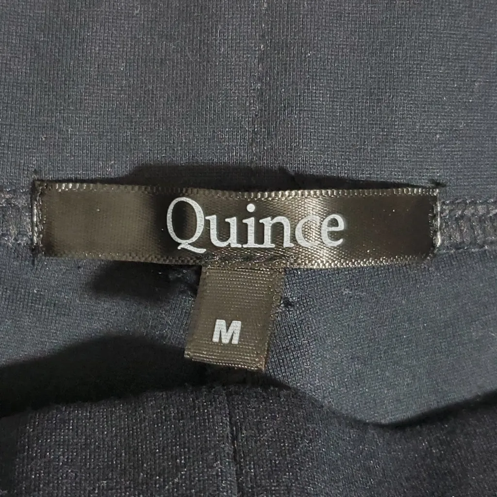 Quince Women's Ultra-Stretch Ponte Straight Leg‎ Navy Pants. Size: M Petite - Image 7