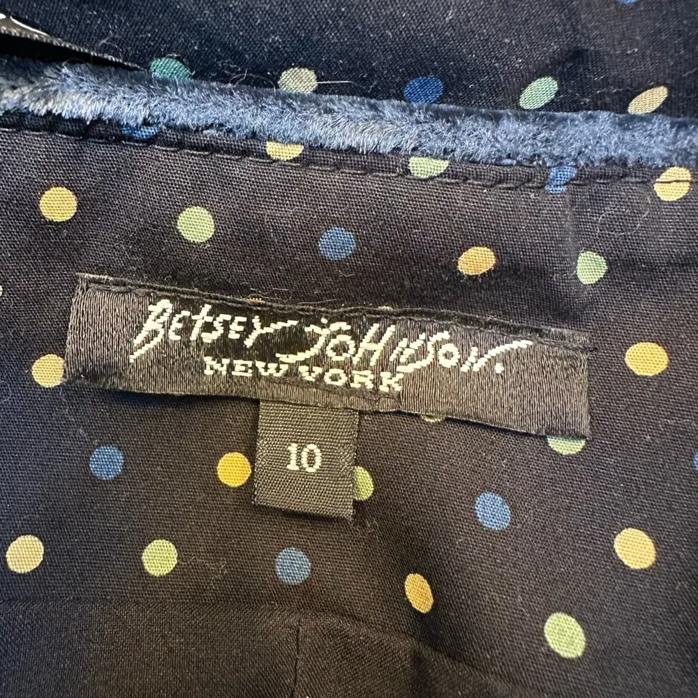 Vintage Betsey Johnson 90s Silk Bow Polka Dot Pinup Rockabilly  Dress Size 10 M - Image 13