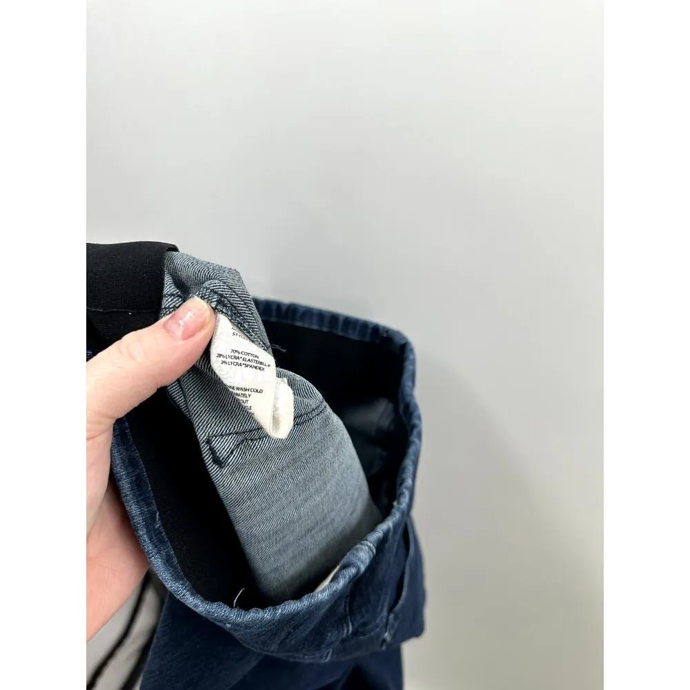 Soft Surroundings Women's Dark Wash Pull On High Rise Stretch Denim Size Medium - Image 8