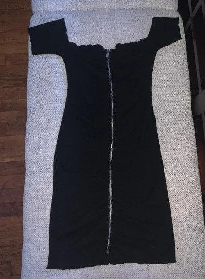 Forever 21 Black Zip Up Dress - Image 2