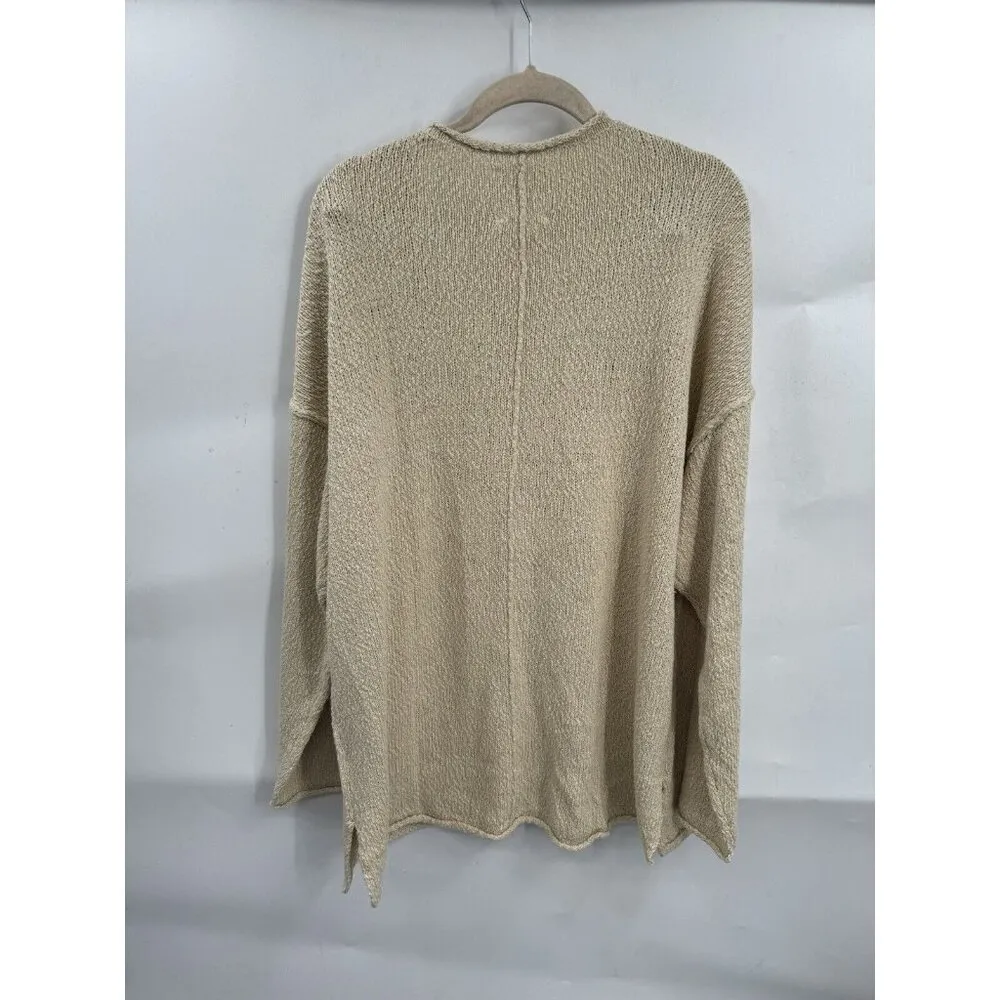 Sweater Women Large Cream Oversized NEW Slouchy Drop Shoulder Granolagirl - Image 2