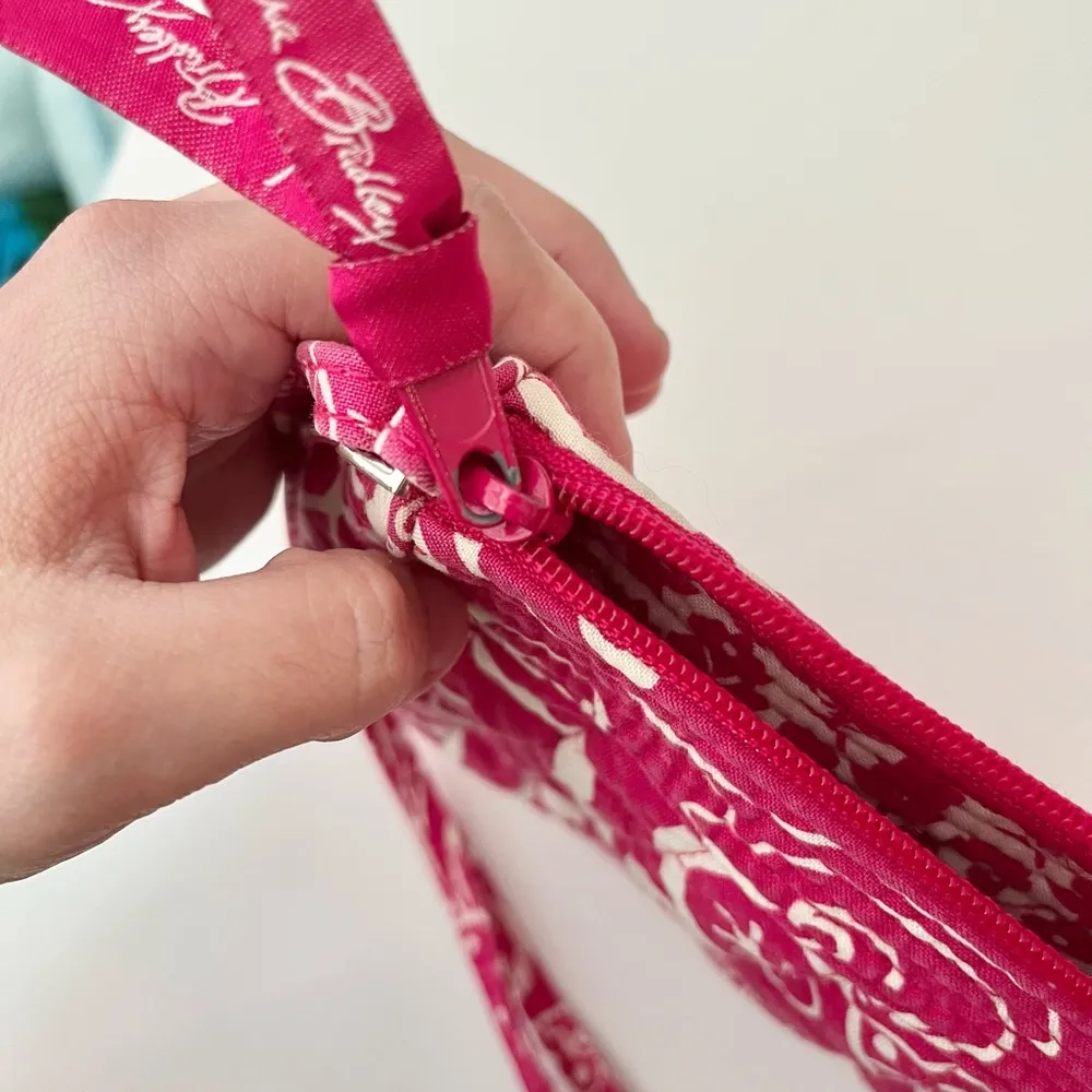 Vera Bradley Twirly Birds Frankie Fuchsia Pink White Print Crossbody Bag Purse - Image 64