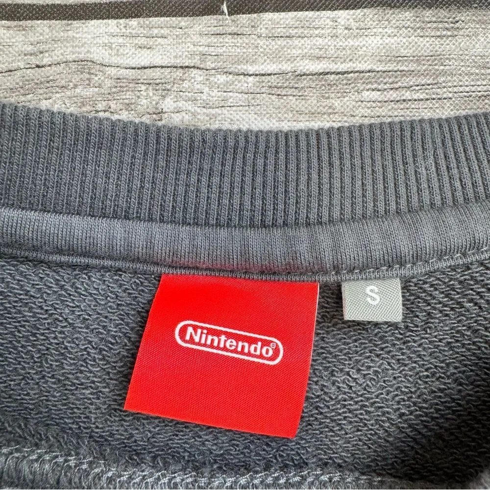 Nintendo Women Legend of Zelda Pullover Sweatshirt S SM Small Charcoal Grey Gray - Image 9