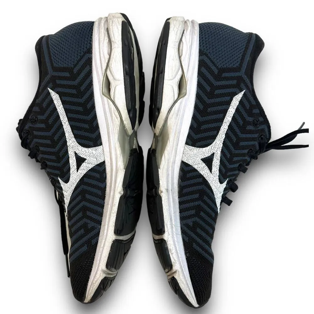 Mizuno Womens Waveknit R2 Gym Athletic Sneakers Shoes Black Dark Blue Size 9.5 - Image 4