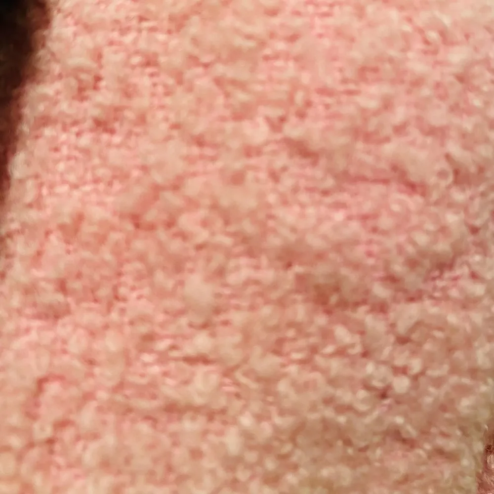 Marvin Richards Pink with black trim teddy jacket. Wool and nylon. Size 6. EUC. - Image 6