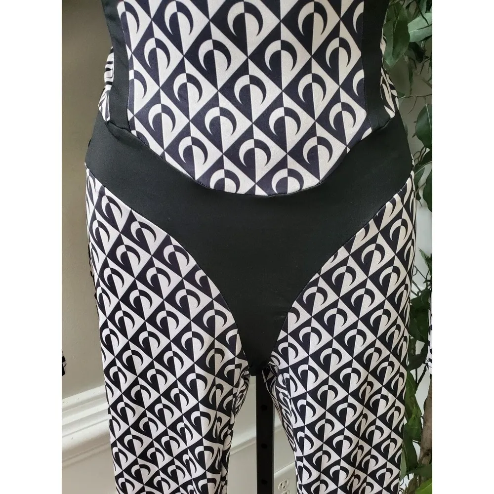 Lala Black Streetwear Autumn Fashion Skinny Slim Bodycon Jumpsuit Size Small - Image 3