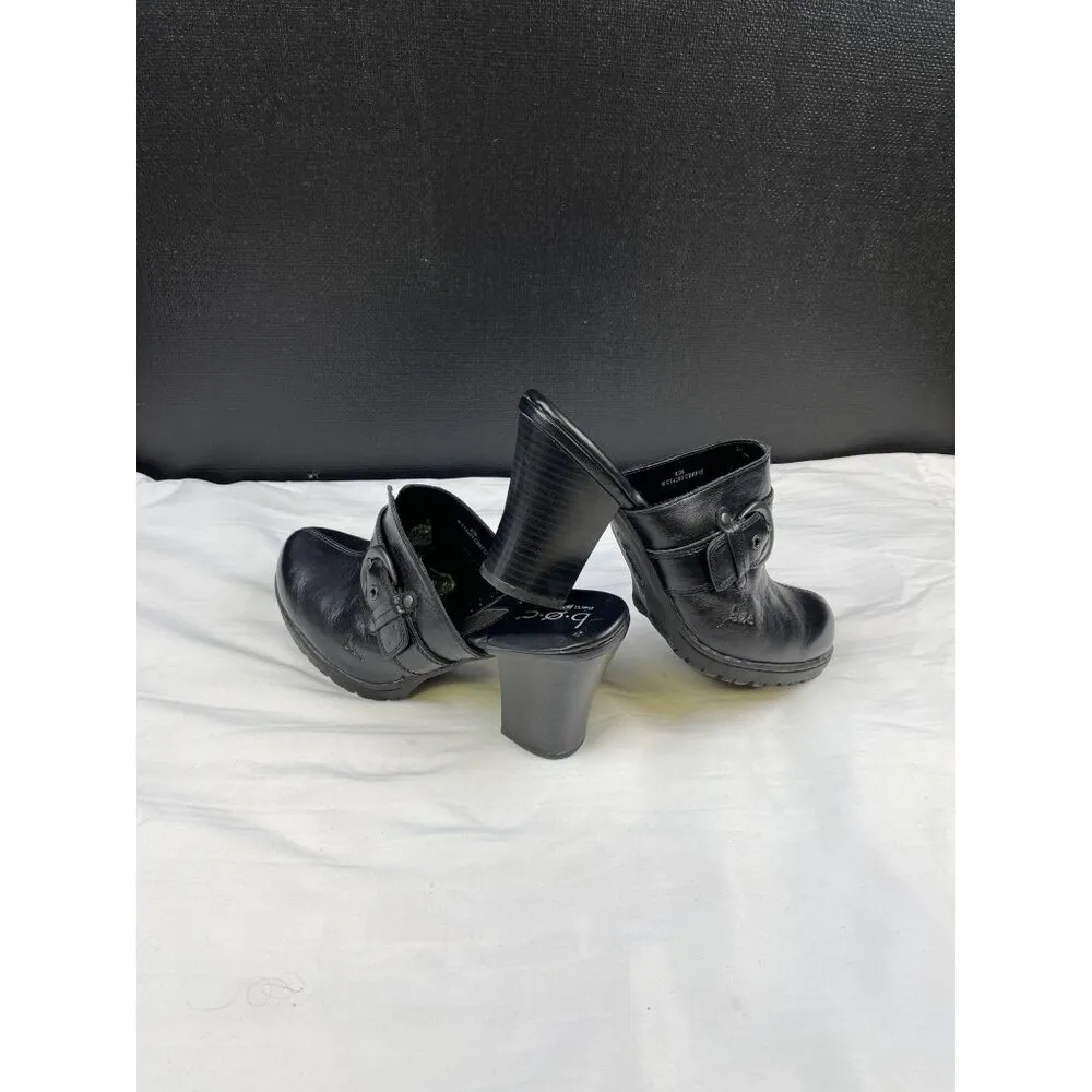 BOC Born Concepts Women's Black Shoes/Slide on Clogs Heel 3.75" Sz 8 SKU 3411 - Image 4