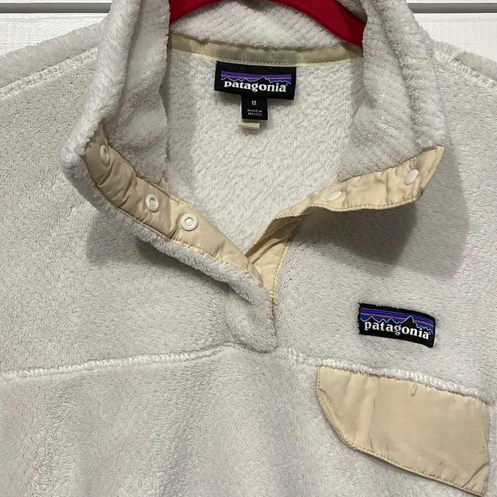 Patagonia Re-tool Snap T Fleece Pullover Ivory Medium - Image 10