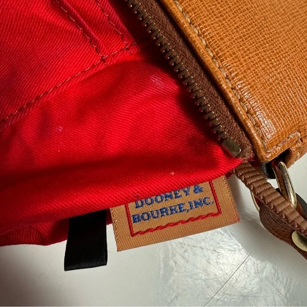 Dooney & Bourke Cognac Tan Saffiano Lexi Crossbody Small Bag Purse - Image 4