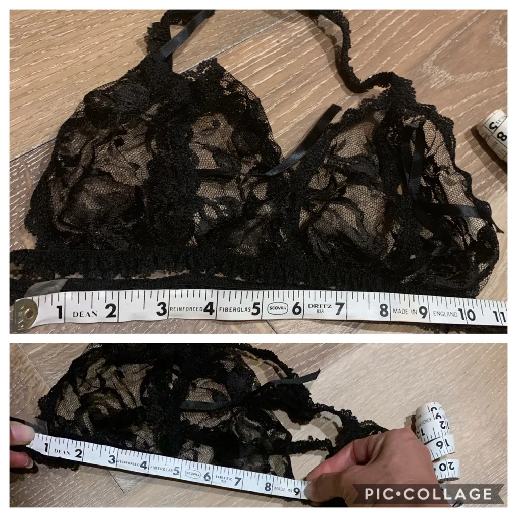 NWOT Sexy Lace peek a boo bra and garter belt one size Black Size M - Image 9