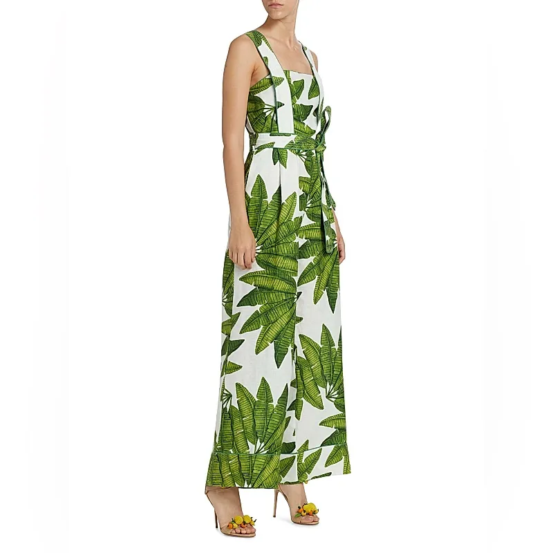 Farm Rio Off-white Palm Fan Jumpsuit - Image 7