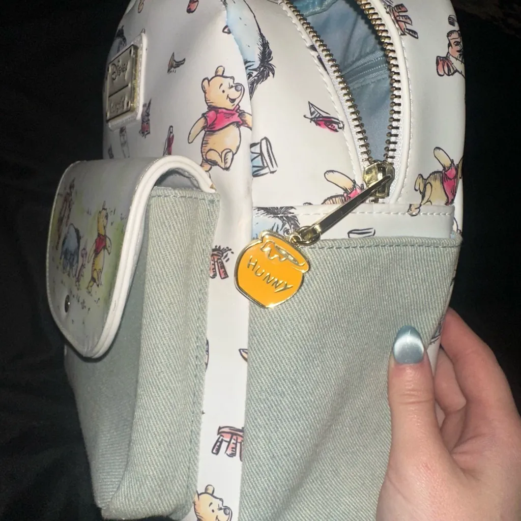 Loungefly Disney Winnie the Pooh Classic Denim Mini Backpack - Image 2