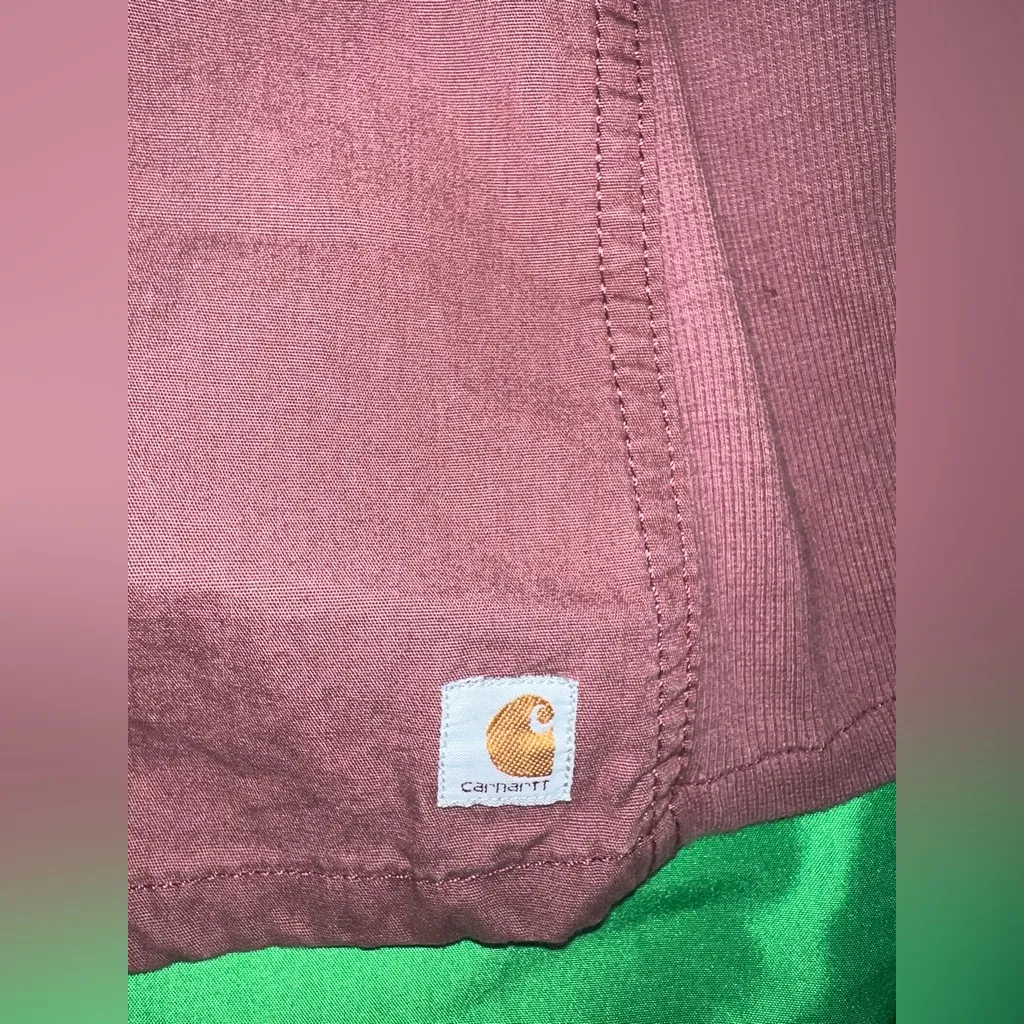 Carhartt Maroon Button Down Shirt size XS - Image 4