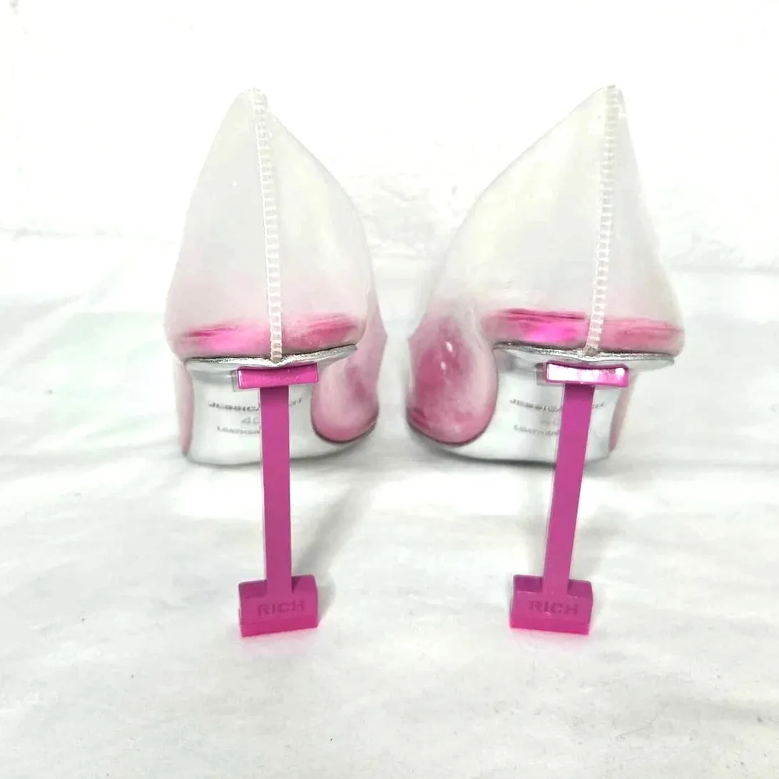 Jessica Rich Women's So Fancy Tall Sandal Pump in Pink Size 10 (40) - Image 3