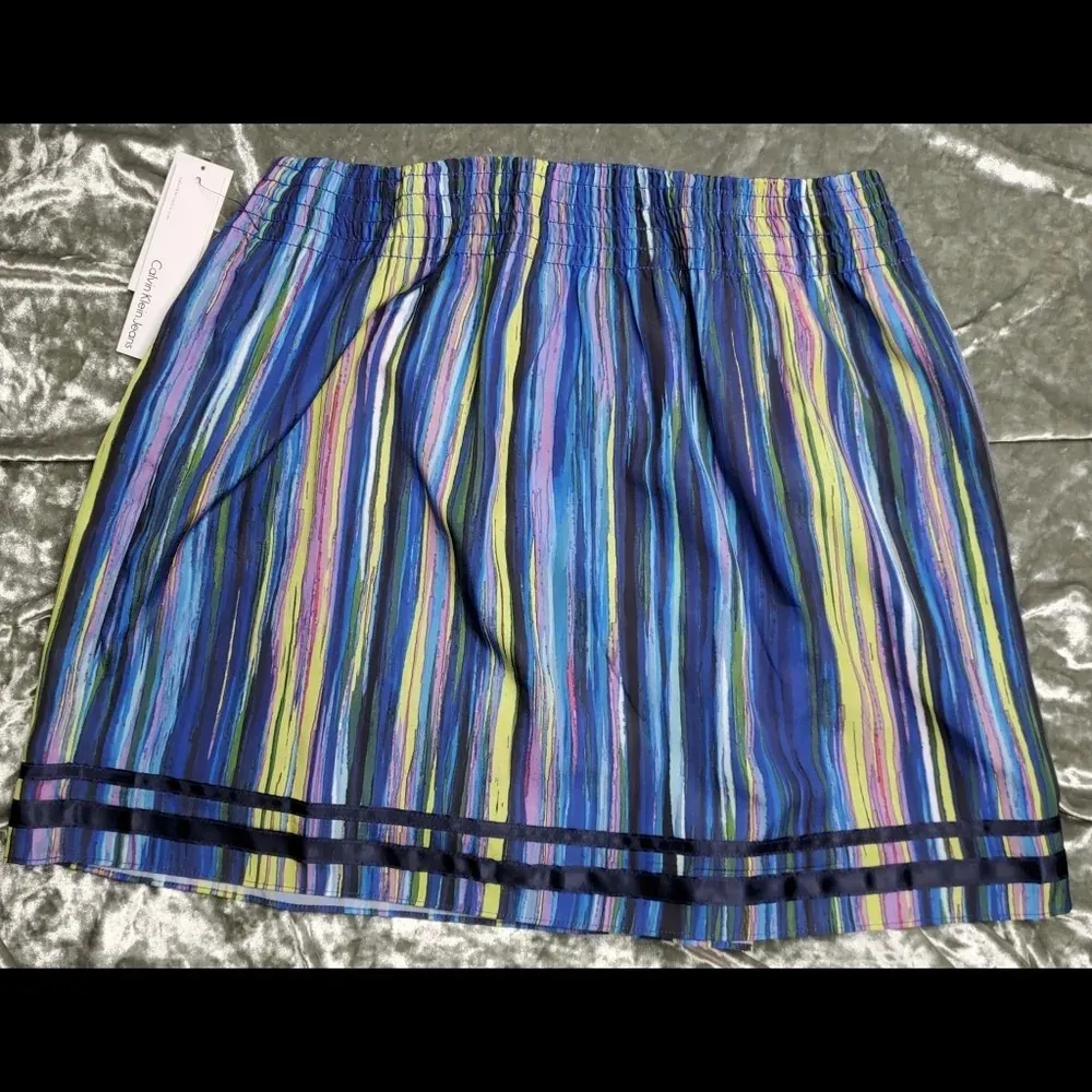 Calvin Klein Blue Lapis Skirt - Image 4