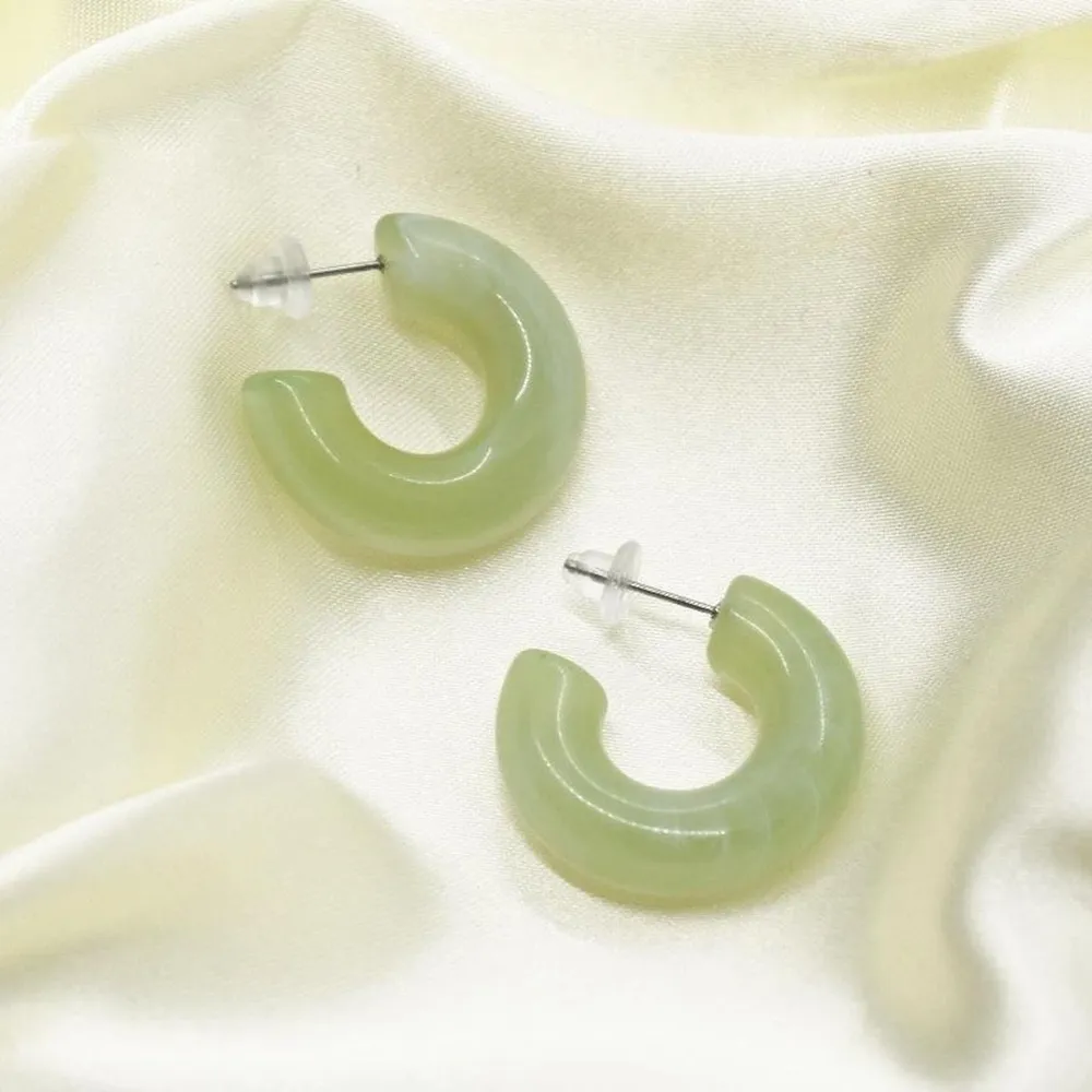 Seafoam Green Acrylic Earrings - Image 3