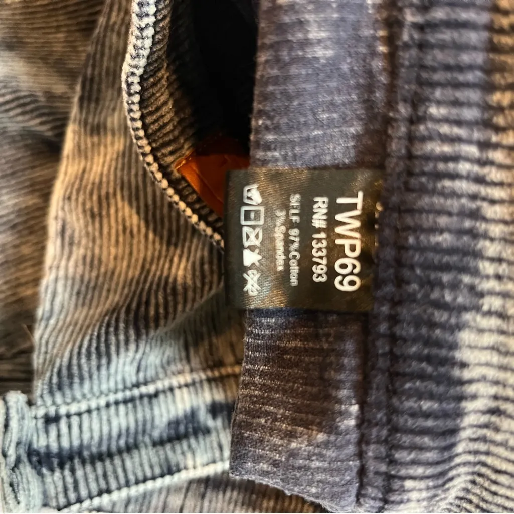 POL Corduroy Flare Pants cords bell bottoms Blue black Wash Anthropologie - Image 8