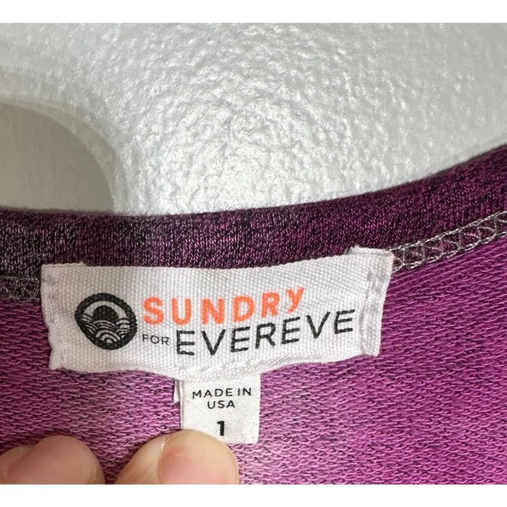 Sundry for Evereve Dress Purple Tie Dye Sleeveless Drawstring Waist Size 1/Small - Image 4