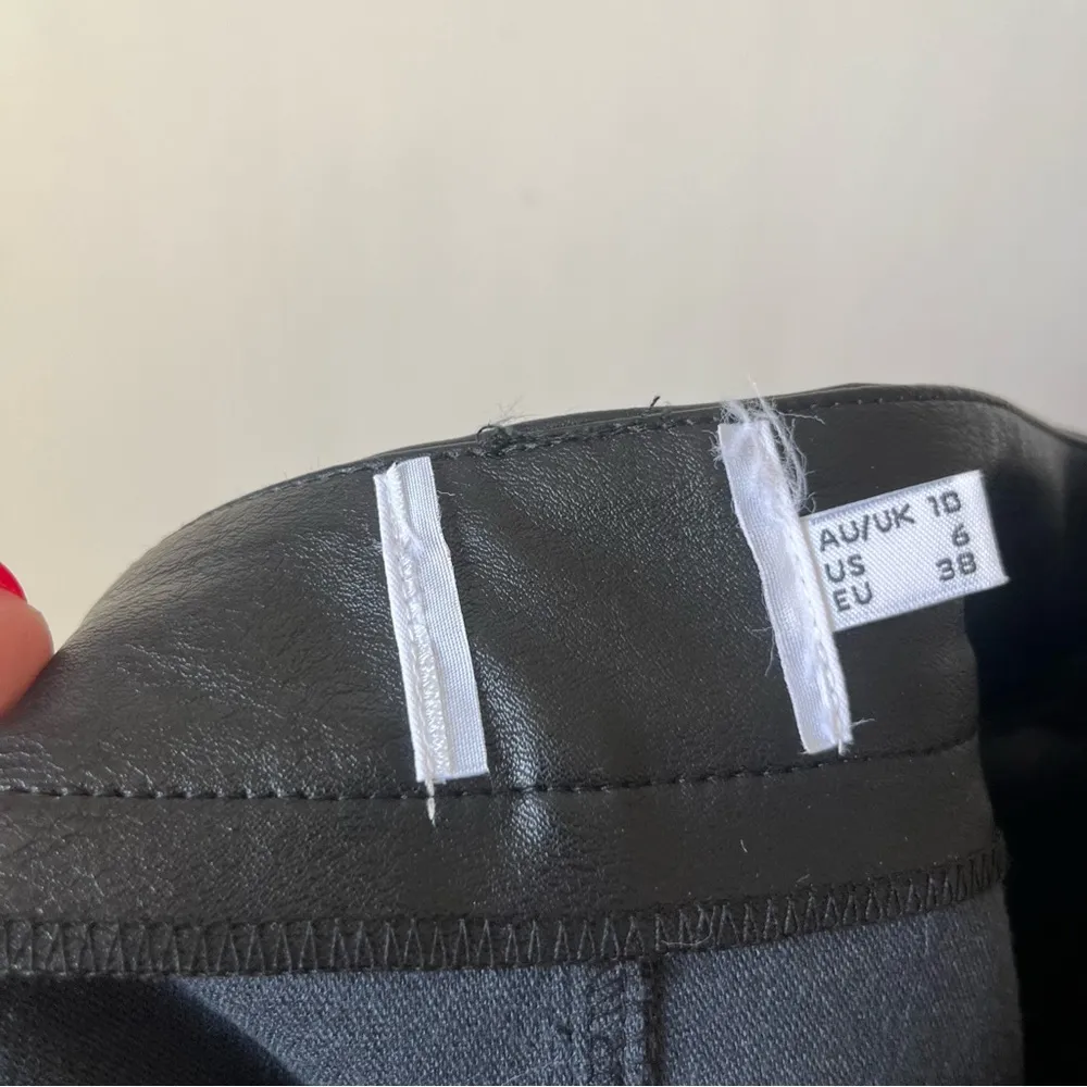 Macey Black Faux Leather Pants 6 - Image 7