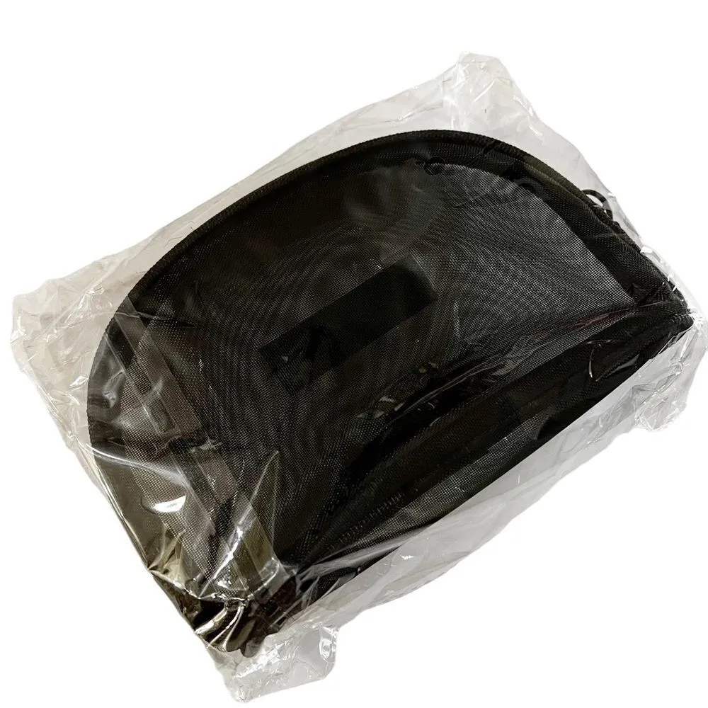 Moxie Lash Mesh Zippered Cosmetics Bag Black - Image 4