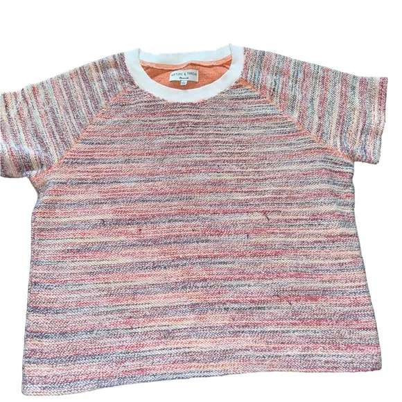 Madewell Texture & Thread
Multicolored Knit Sweatshirt size large - Image 2