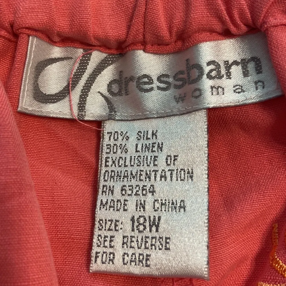 Dress Barn 70%silk and 30% linen Cropped Pants size 18W inseam 22” - Image 6