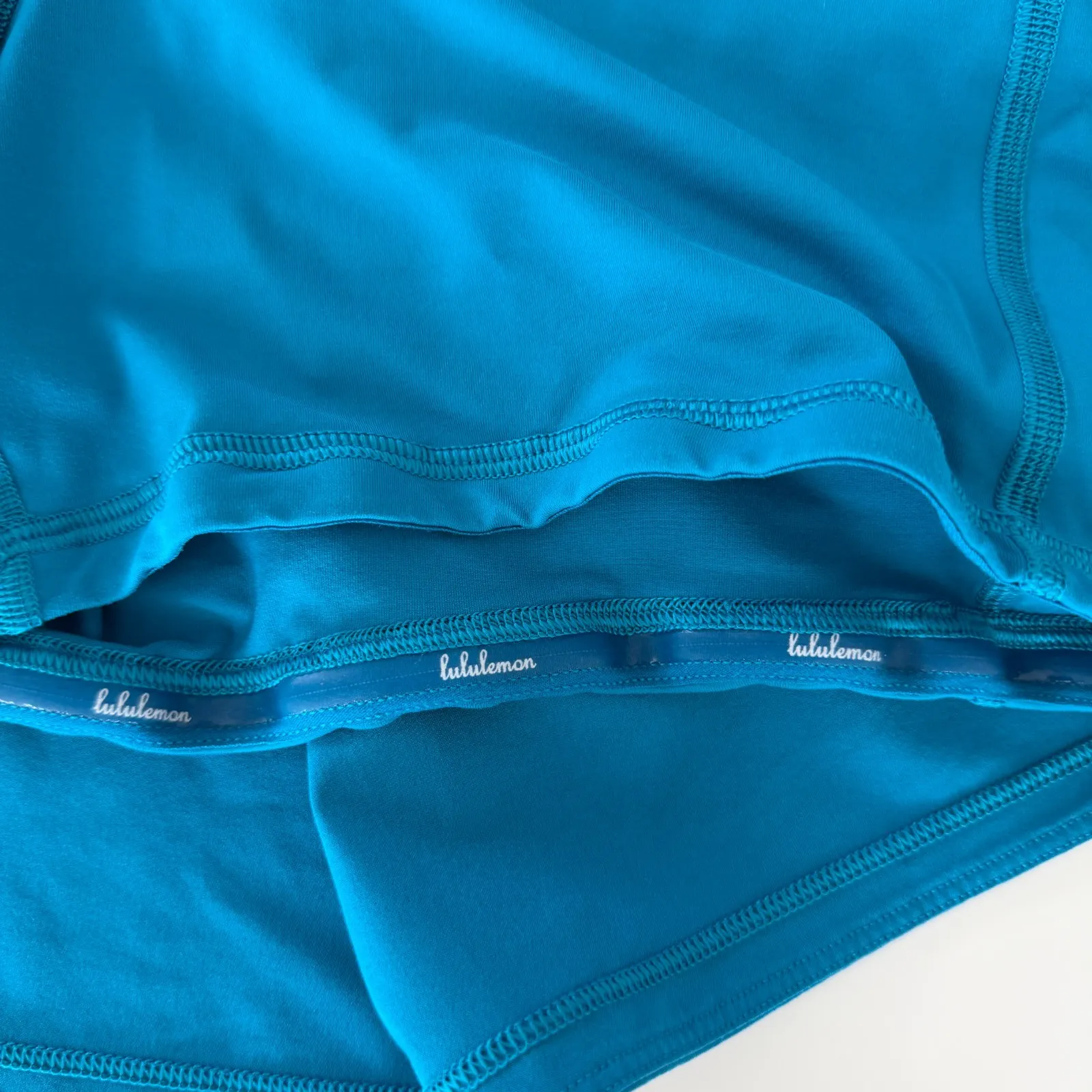 Lululemon Pace Rival Skirt Womens 14 Hawaiian Blue Skort Tiered Yoga Workout - Image 9