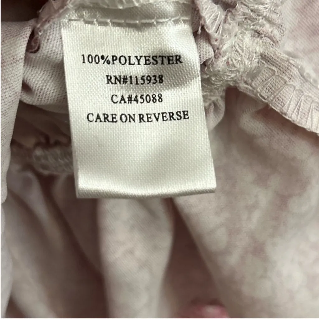 Women’s Red Berry Puffy Long Sleeve Cropped Pink White Elastic Floral Top Size 6 - Image 10