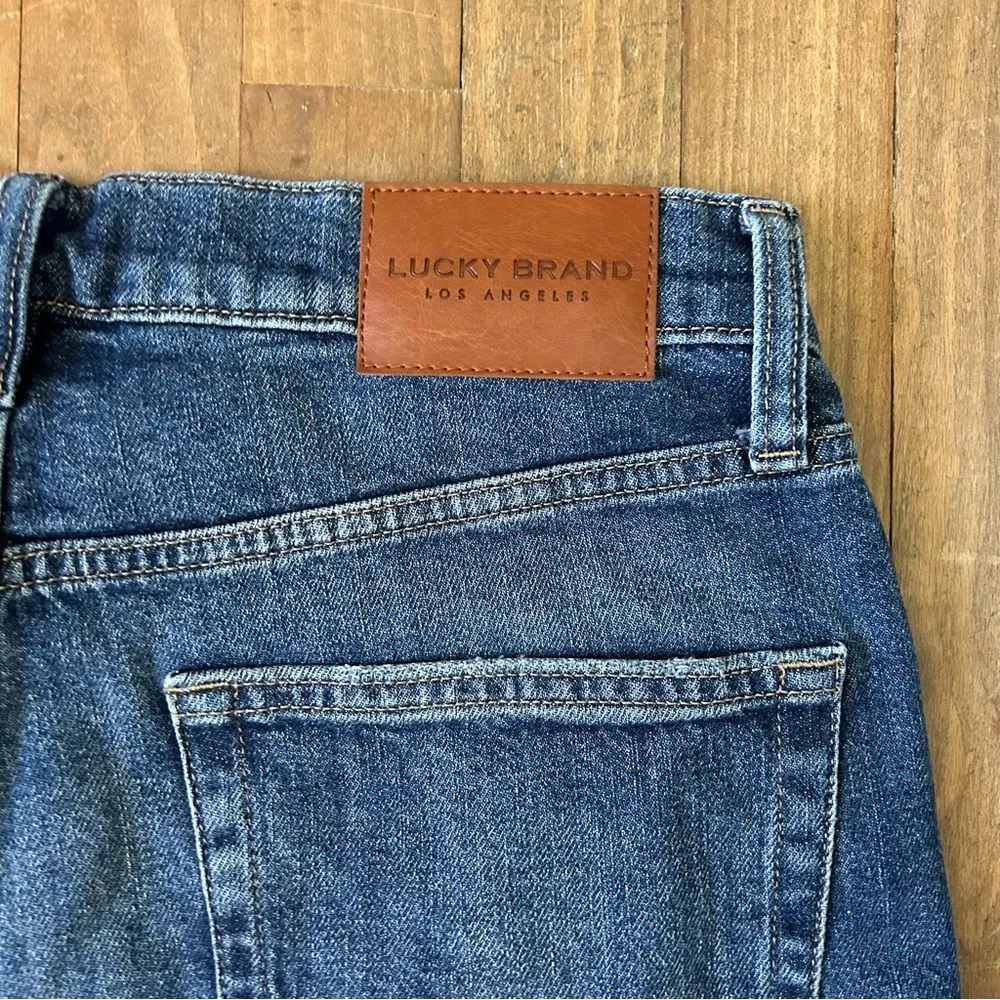 Lucky Jean Shorts Size 6/28 Mid Long Length Bermuda Distressed High Rise - Image 8