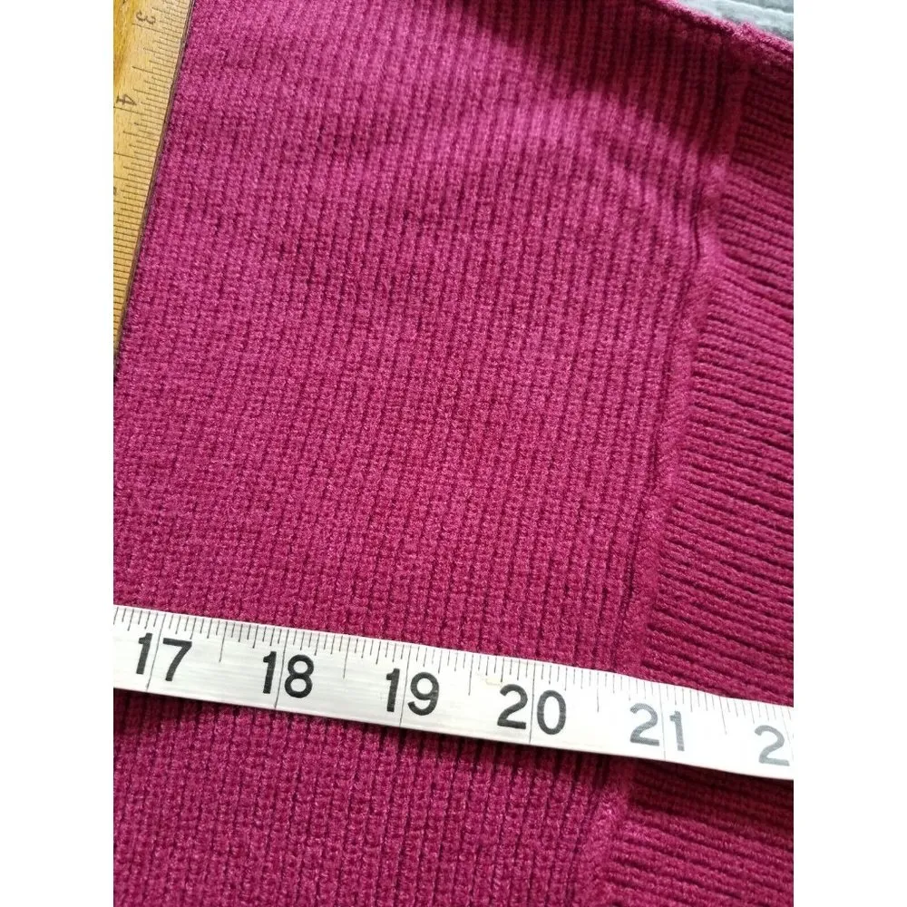 Free People Womens Oversized Boxy Funnel Cowl Neck Tunic Sweater Berry Crush = S - Image 6