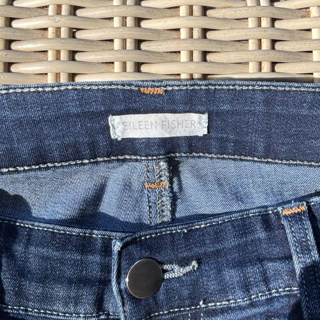 Eileen Fisher Organic‎ Cotton Straight Leg Jeans 6 layered luxury classic chic - Image 4