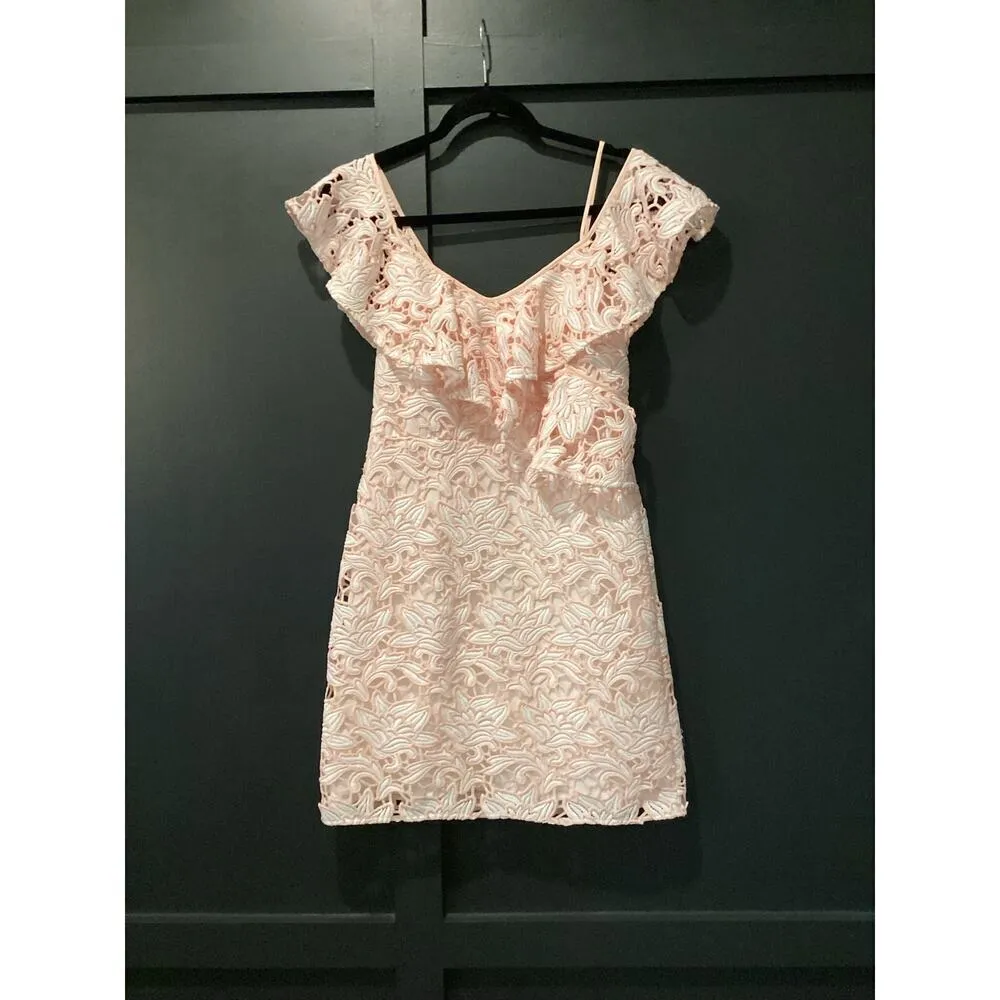 Club Monaco NAWALE DRESS ROBE PINK MIX/ROSE floral tier lace Mini dress nwt 4 - Image 12