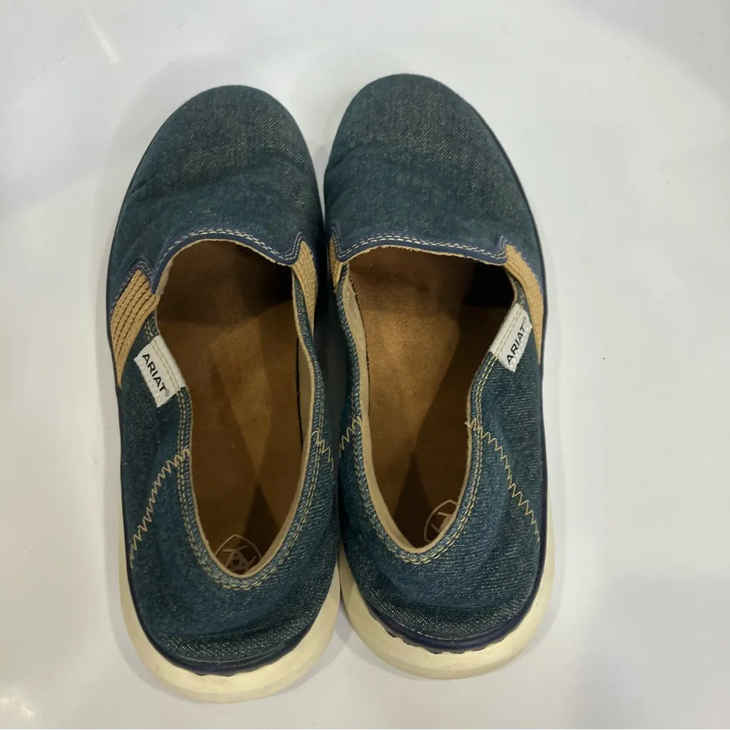 Ariat Ryder shoes in blue denim slip on women’s size 10 casual sneakers loafers - Image 6