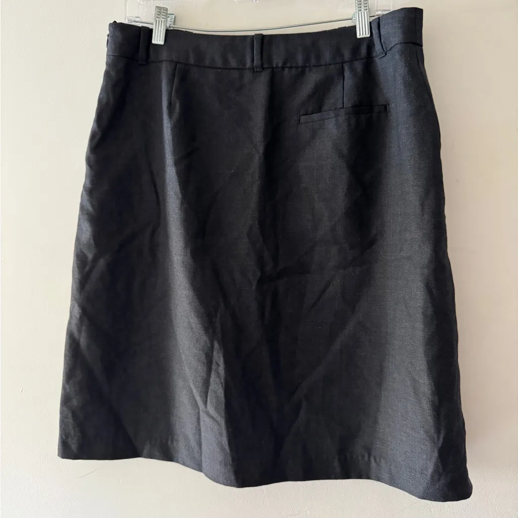 LL Bean Black Vintage Classic Straight Skirt Size 12 - Image 3