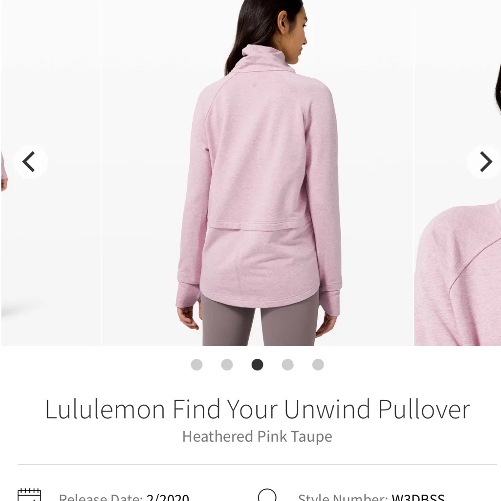 Lululemon Find Your Unwind Pullover Heathered Pink Taupe - Image 2