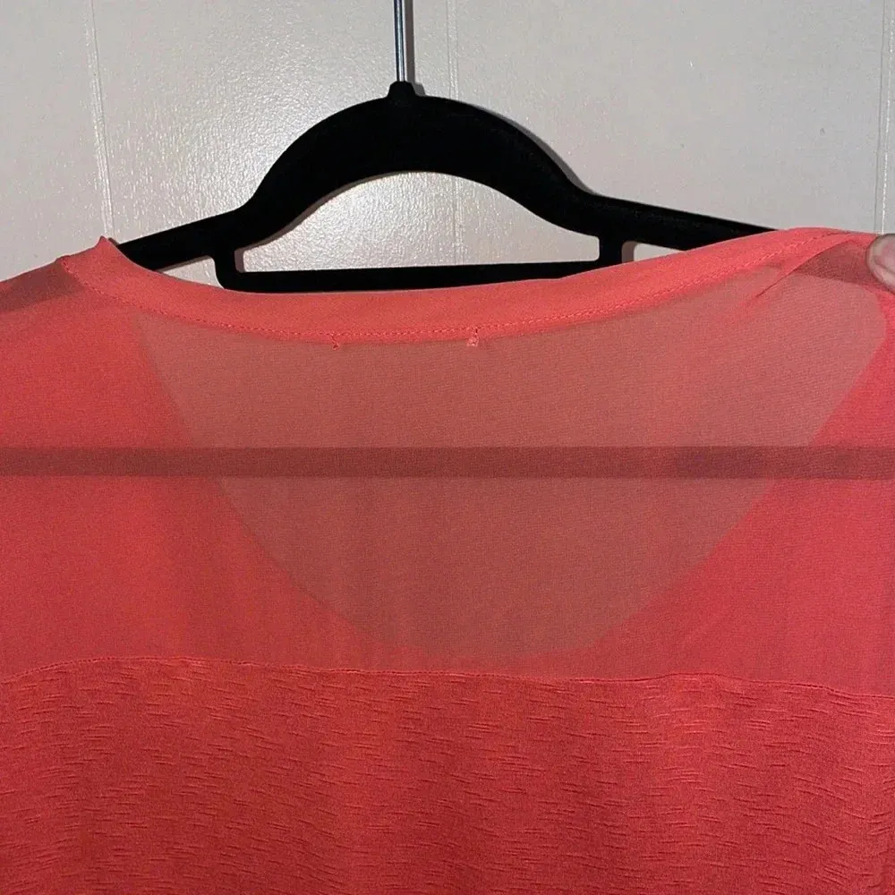 Tunic Super Flowy Portion of back and sleeves sheer Orange Size XXL - Image 4