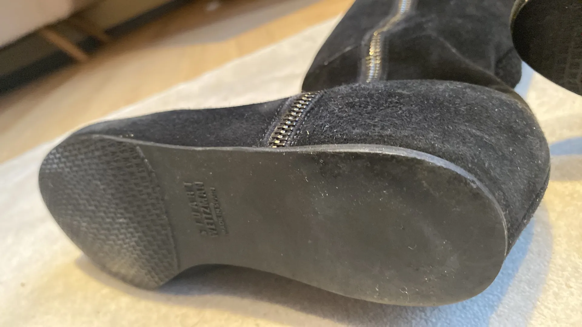 Stuart Weitzman Boots Over-The-Knee Suede Black - Image 2