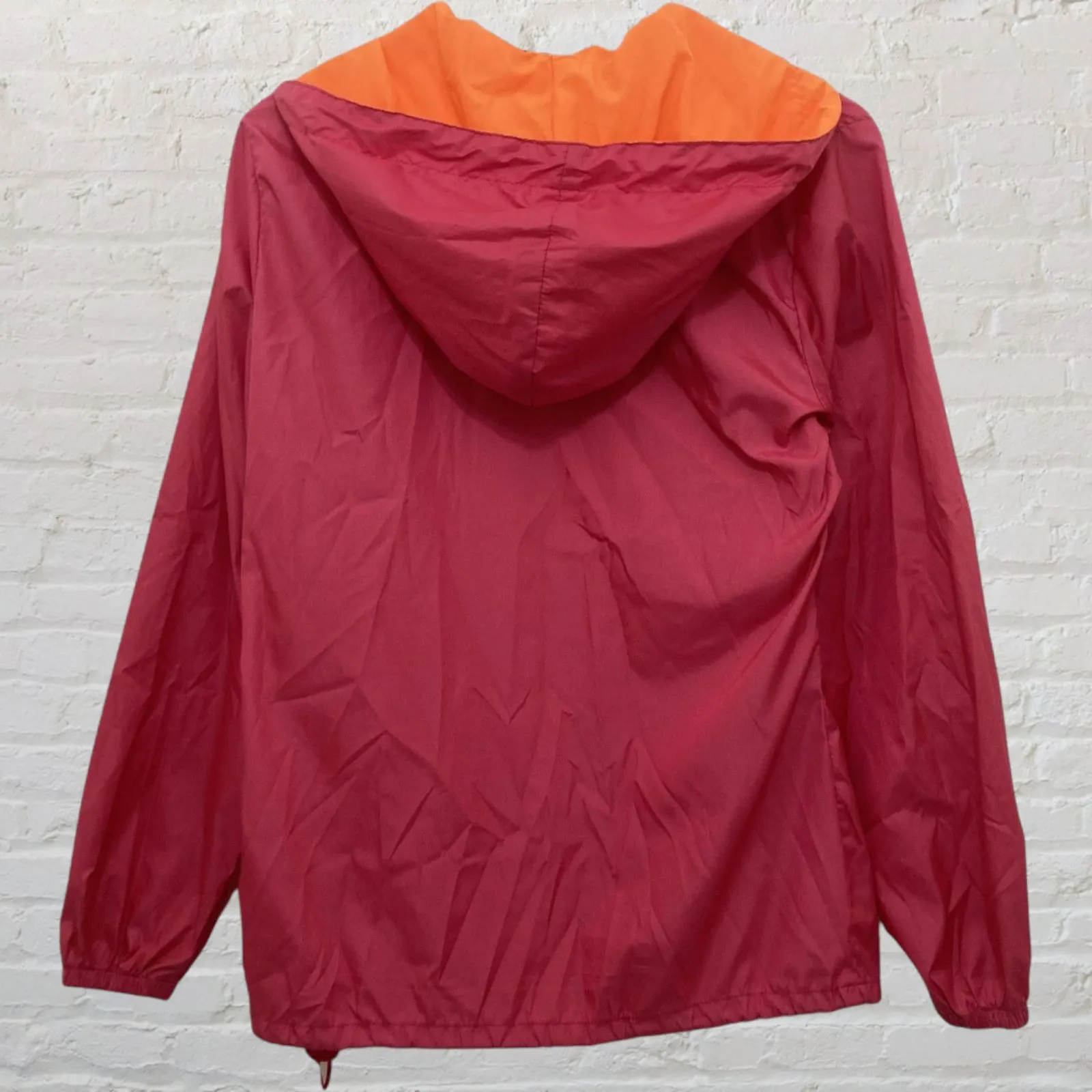 Juan Valdez Colombia Pink Orange Hooded Windbreaker M Size M - Image 4