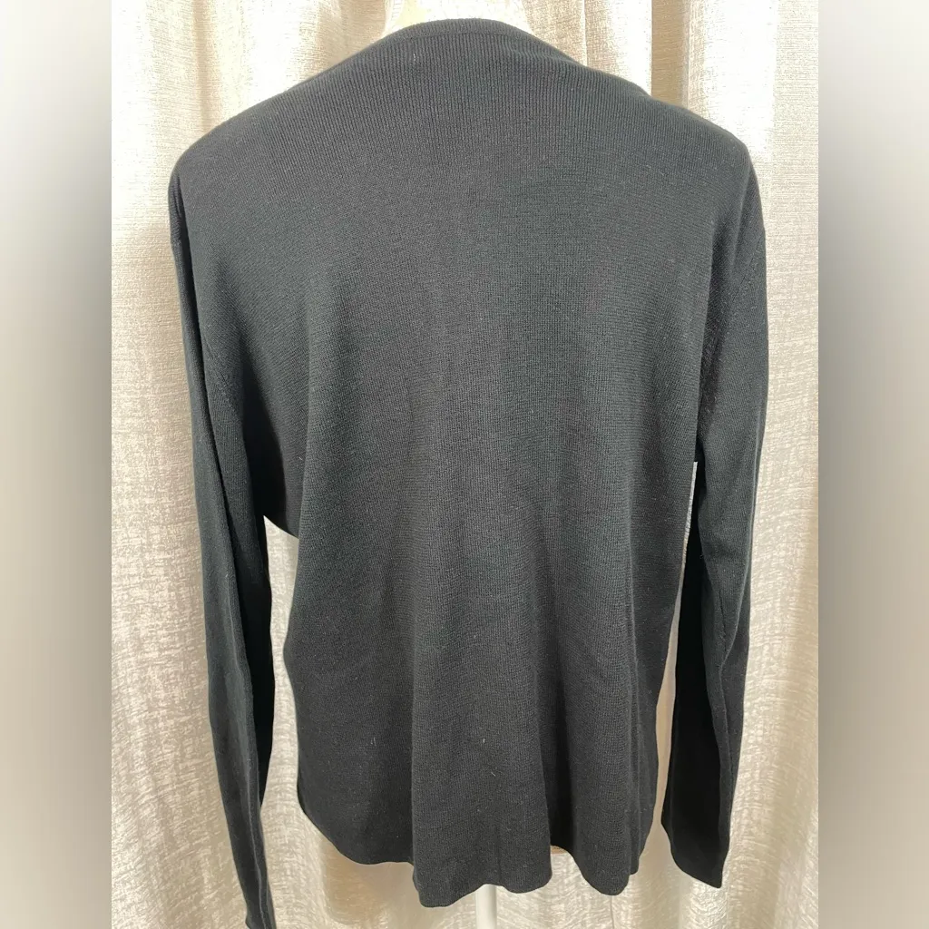 Karen Lessly Black Embellished Beaded Cardigan Sweater Women’s Plus 1 Size 1X - Image 5