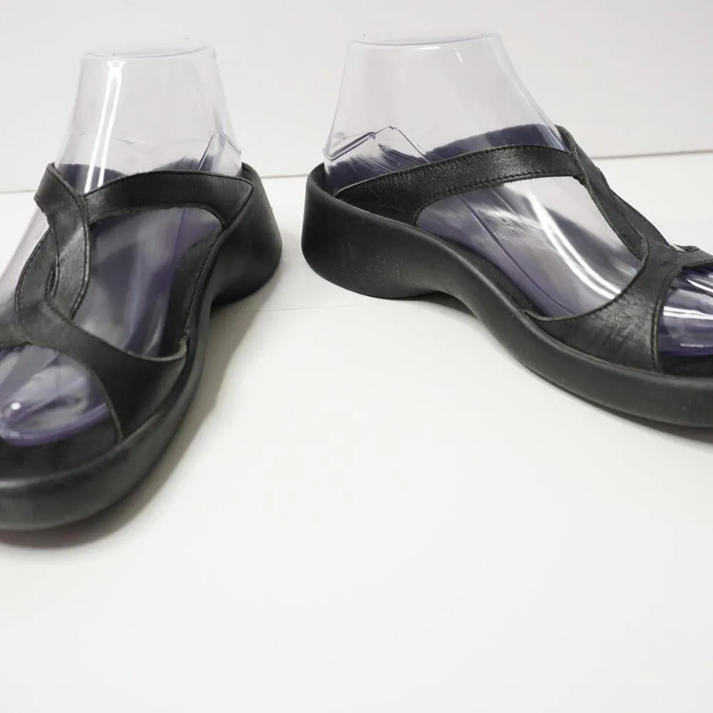 Birkenstock Tatami Footbed Black Leather Sandals Shoes Comfort EUR 37 US‎ 7 - Image 6