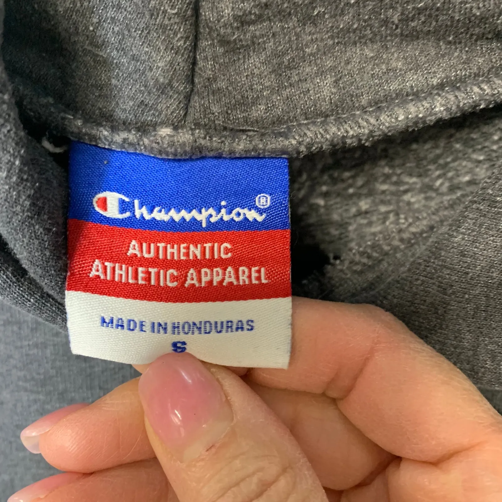 Champion Gray Mizzou Hoodie Sz Small Cotton Blend - Image 8